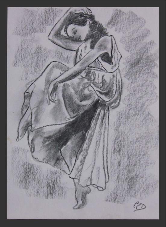 Dancer - Charcoal Sketch