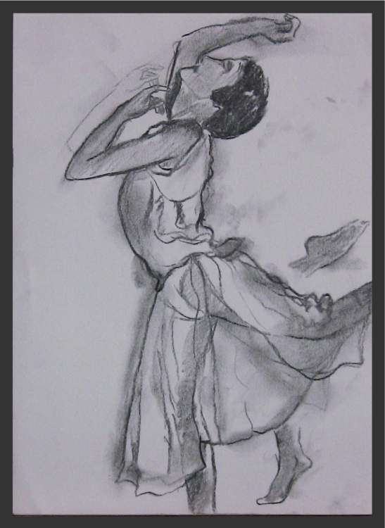 Dancer - a Charcoal Sketch