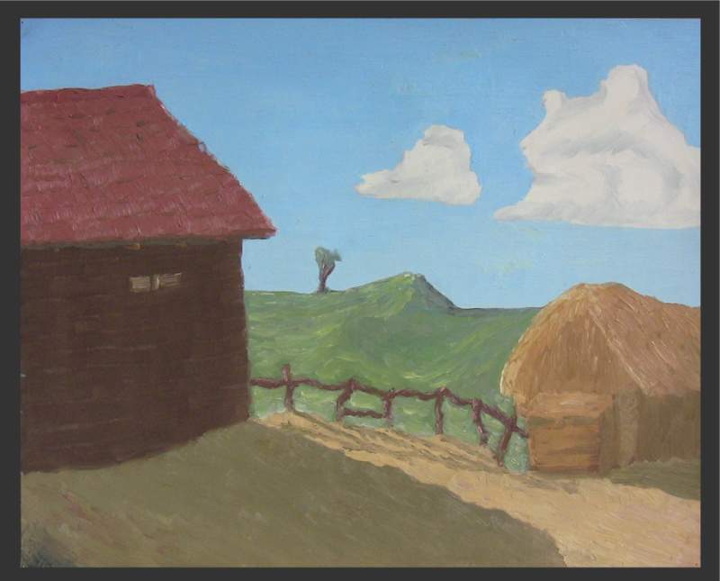 Farmyard - Oil Painting