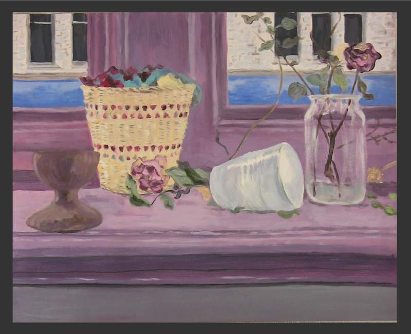 Still Life With Jar, Flowers and Basket