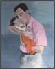 Father and Baby - an oil painting about pregnancy and childbirth