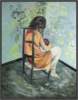Mother in Chair with Baby - an oil painting about pregnancy and childbirth