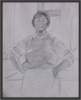 Portrait of Mam with Arms Akimbo - Pencil Sketch