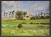 Rural Landscape with Sheep and Church - Watercolour Painting